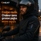 9HEAT Rider 9 - Veste moto chauffante Homme - Finition matière