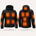 9HEAT Rider 9 - Veste moto chauffante Homme - zones chauffantes avant et dos fond clair