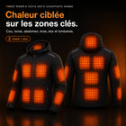 9HEAT Rider 9 - Veste moto chauffante Homme - zones chauffantes avant et dos