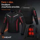 9HEAT Road X9 - Veste moto chauffante Homme - Studio face dos