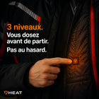 9HEAT Road X9 - Veste moto chauffante Homme - Contrôle chauffe