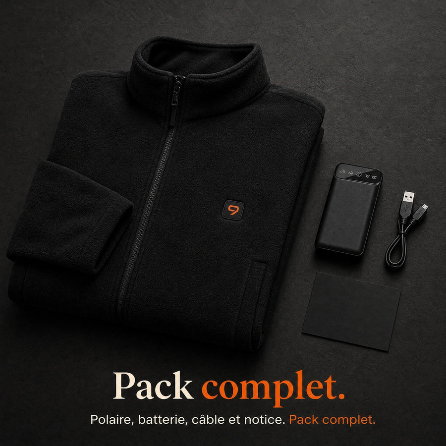 9HEAT Polar 4 - Veste chauffante polaire Homme - Pack complet