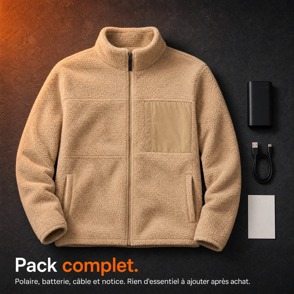 9HEAT Polar XR8 - Veste polaire chauffante Unisexe - Pack complet