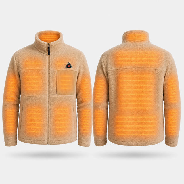 9HEAT Boreal Zip 8 - Veste polaire chauffante Unisexe - zones chauffantes avec bouton 9HEAT visible