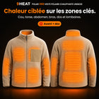 9HEAT Polar XR8 - Veste polaire chauffante Unisexe - Zones chauffantes complètes avant et dos