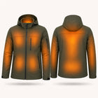 9HEAT Light K7 Softshell - Veste chauffante Unisexe - zones chauffantes avant et dos fond clair