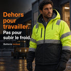 9HEAT WorkGuard - Veste de travail chauffante haute visibilité - Hero travail dehors
