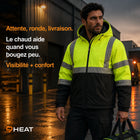 9HEAT WorkGuard - Veste de travail chauffante haute visibilité - Usage chantier