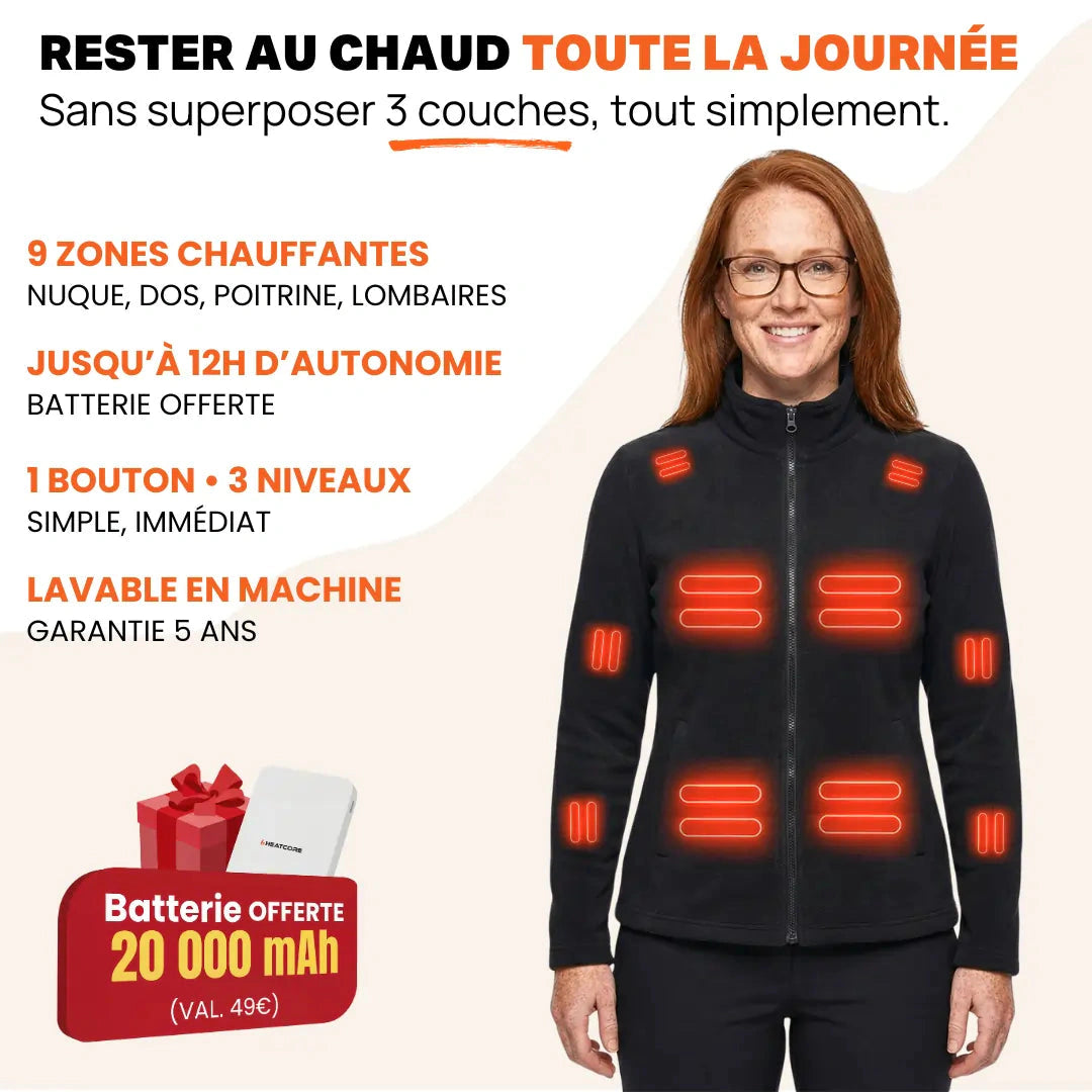 Zones chauffantes de la veste polaire 9HEAT Boreal 4