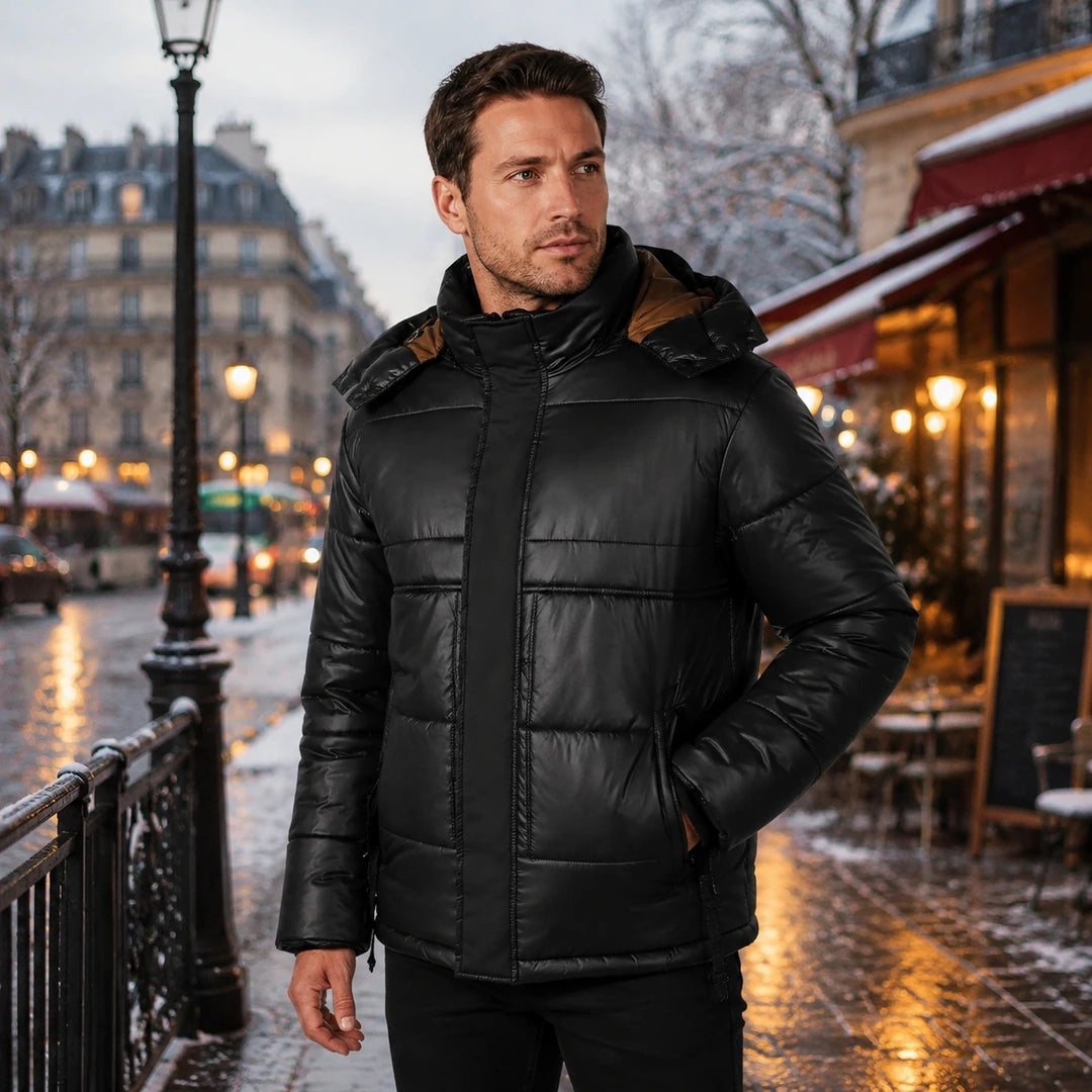 Doudoune chauffante homme - Noctis 8 porté dehors