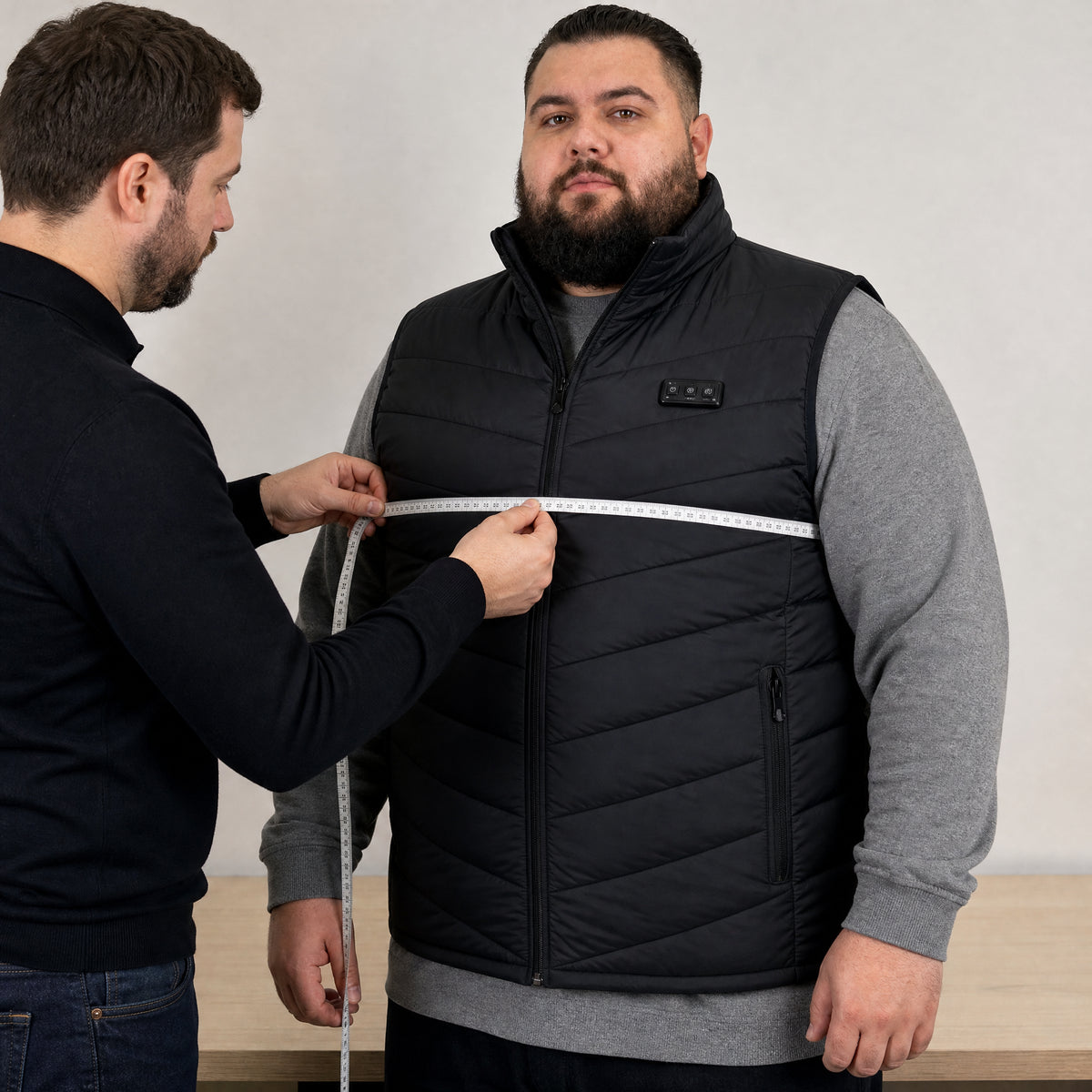 Enfin un gilet chauffant qui ne s’arrête pas à une étiquette 2XL trop petite.