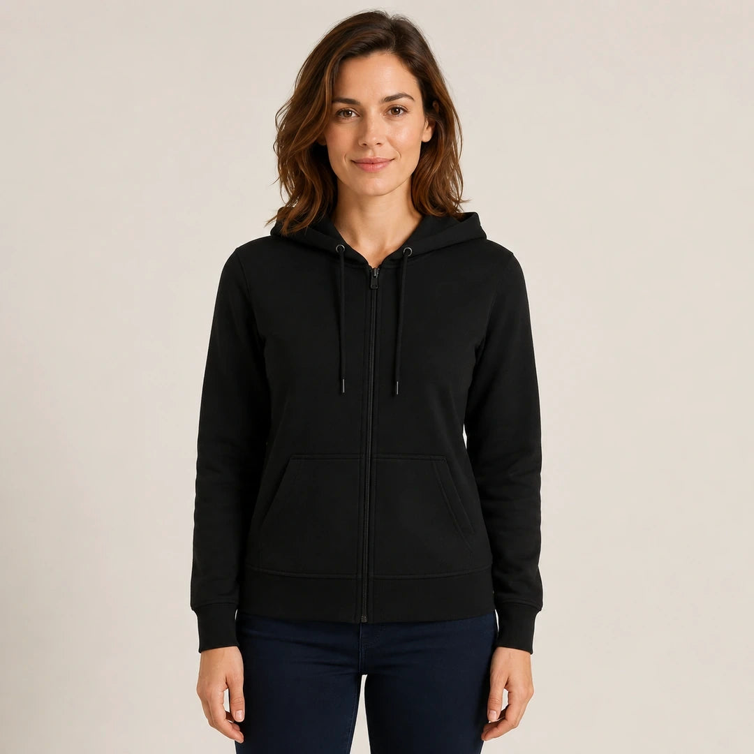 Sweat zippé chauffant femme - Zip 6 porté au quotidien
