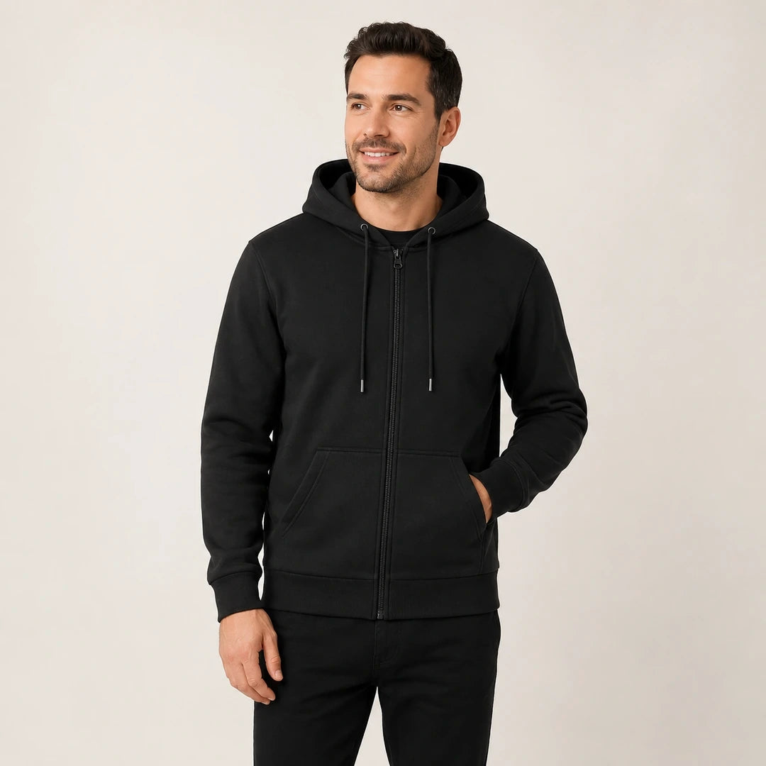 Sweat zippé chauffant homme - Zip 6 porté au quotidien
