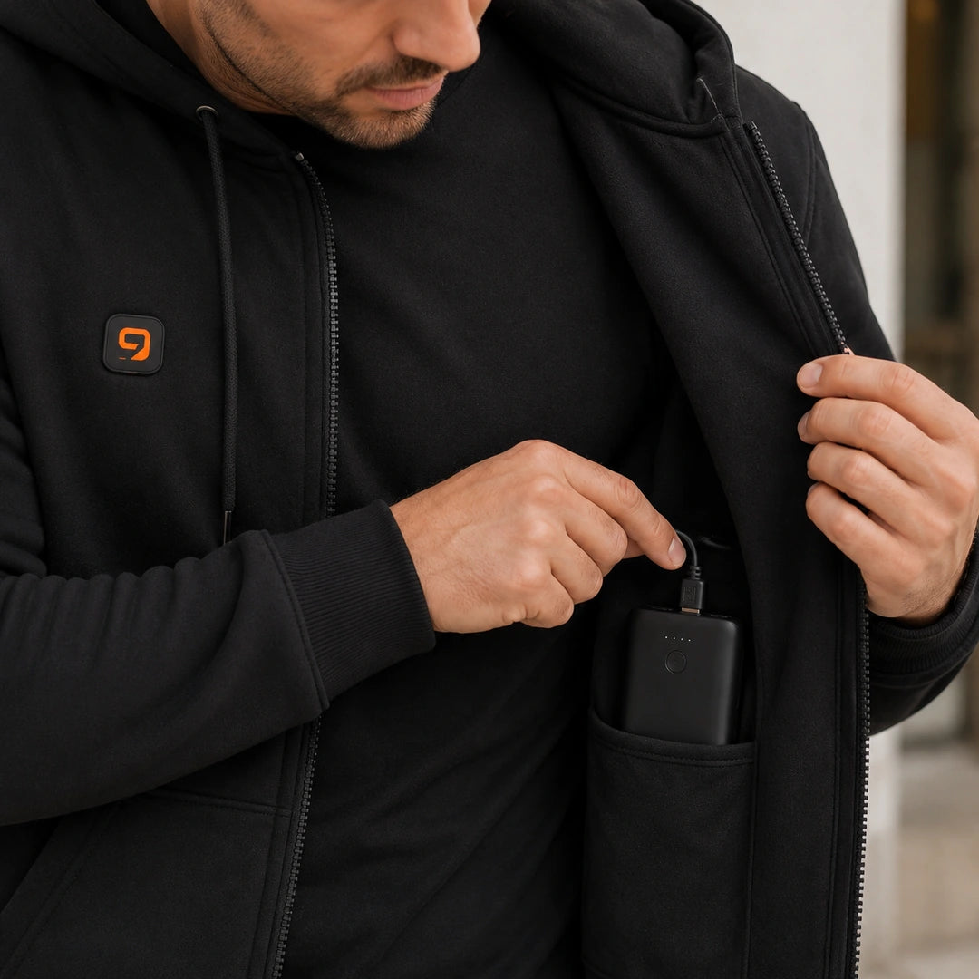 Sweat zippé chauffant homme - Zip 6 - batterie connectée