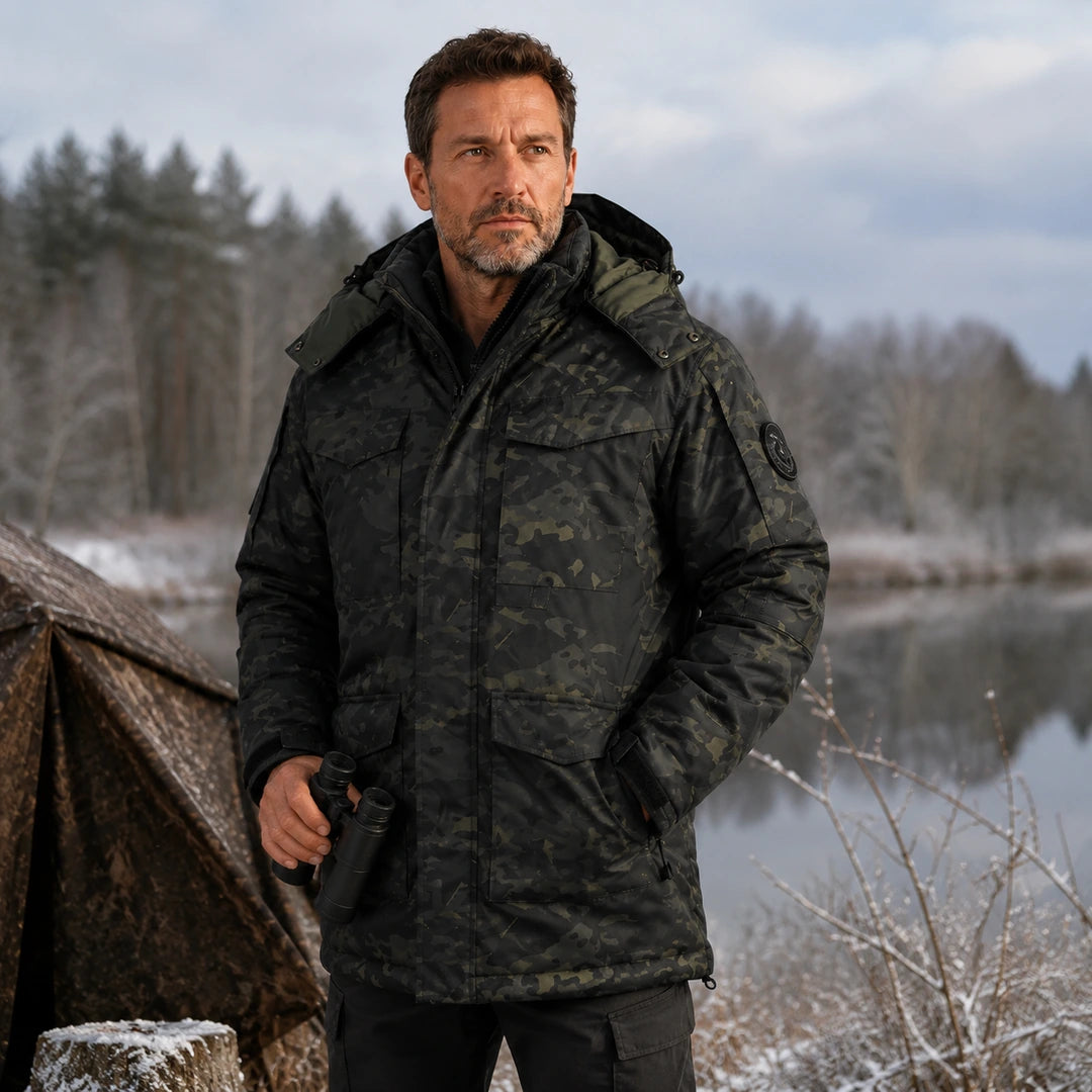 Veste chauffante homme camouflage - Ranger 8 porté dehors