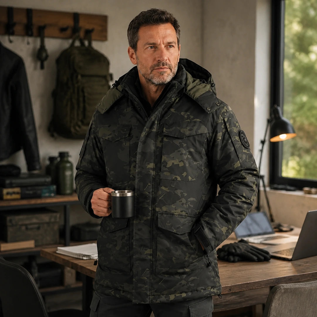 Veste chauffante homme camouflage - Ranger 8 - intensité de chaleur réglée