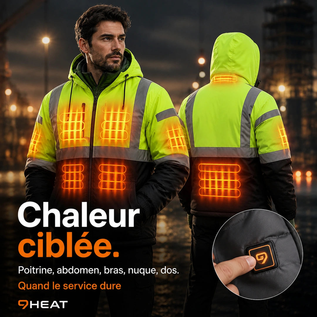 Une veste de service qui garde visibilité, mobilité et chaleur.