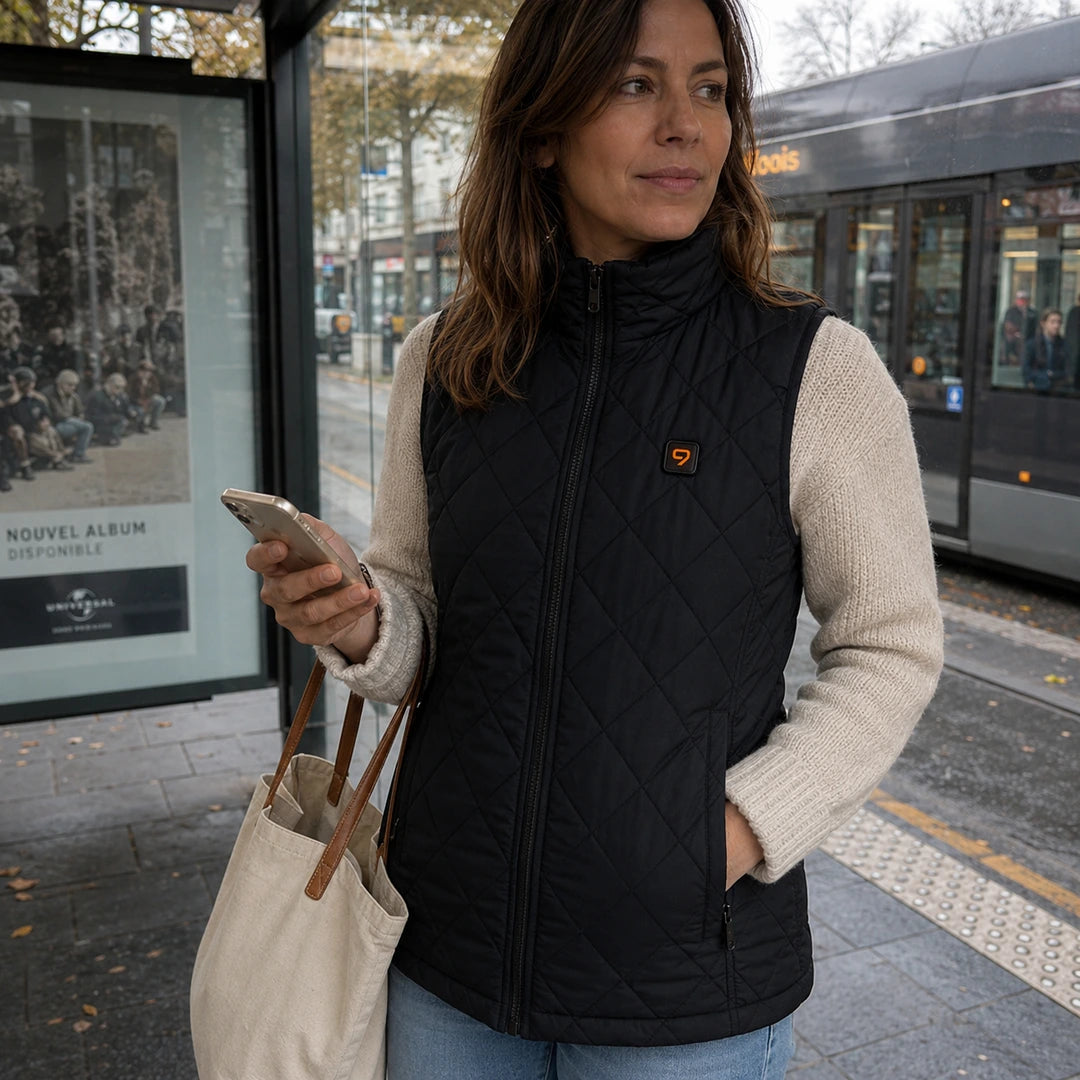 Photo client portant 9HEAT Elara 21 - Gilet chauffant Femme