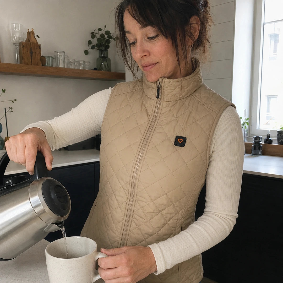 Photo client portant 9HEAT Elara 21 - Gilet chauffant Femme