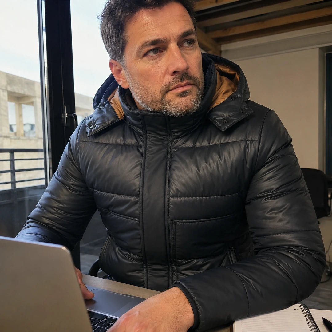 Photo client portant 9HEAT Noctis 8 - Doudoune chauffante Homme