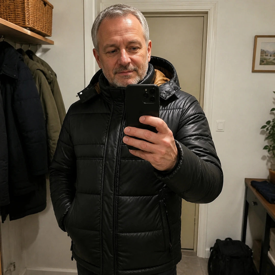 Photo client portant 9HEAT Noctis 8 - Doudoune chauffante Homme