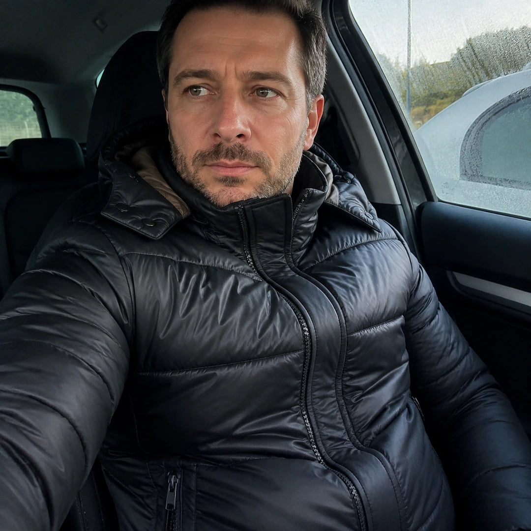 Photo client portant 9HEAT Noctis 8 - Doudoune chauffante Homme