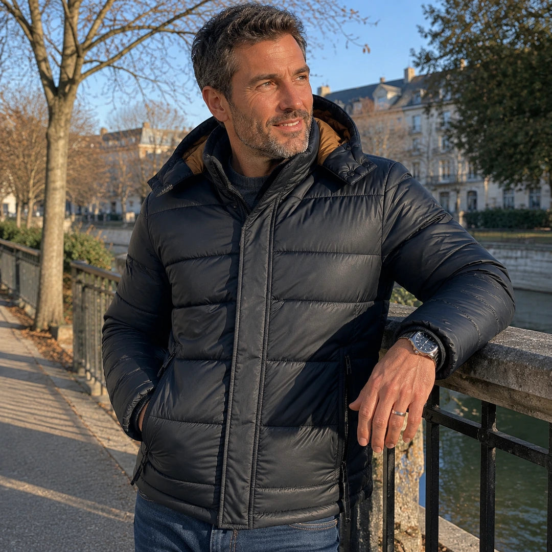 Photo client portant 9HEAT Noctis 8 - Doudoune chauffante Homme
