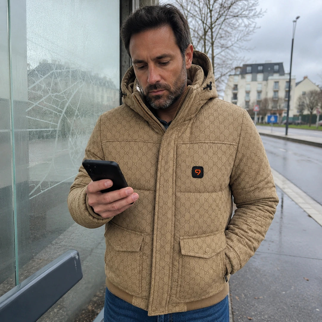Photo client portant 9HEAT Regent 7 - Doudoune chauffante Homme