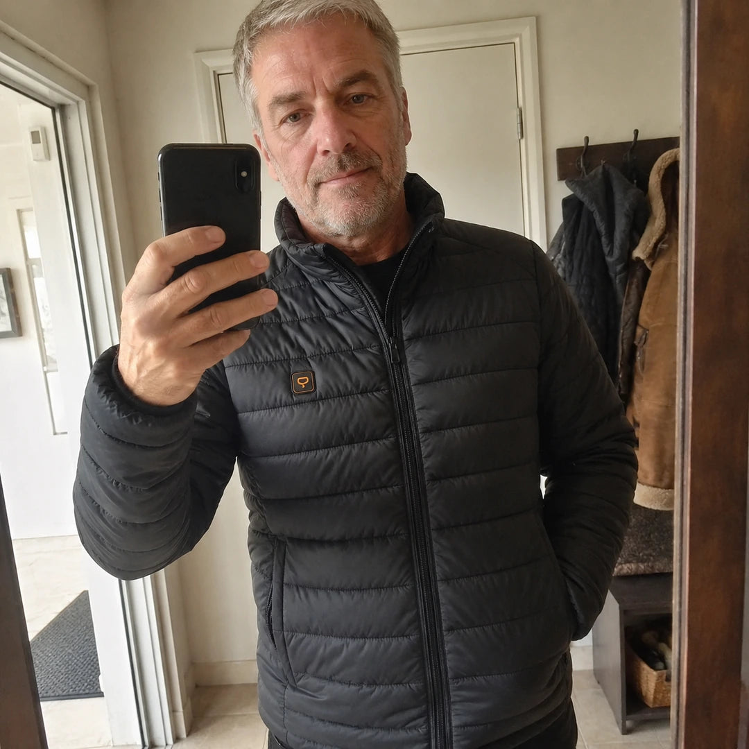Photo client portant 9HEAT Forge 9 - Doudoune chauffante Homme