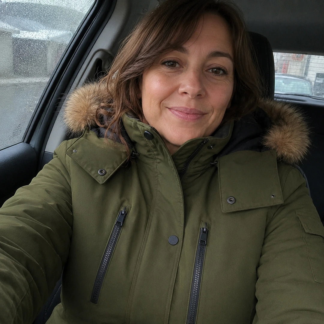 Photo client portant 9HEAT Noria 8 - Manteau chauffant Femme