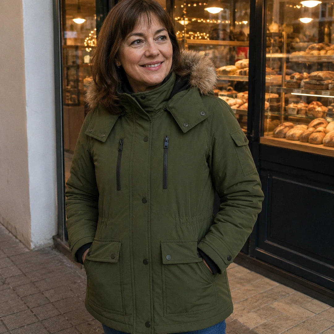 Photo client portant 9HEAT Noria 8 - Manteau chauffant Femme