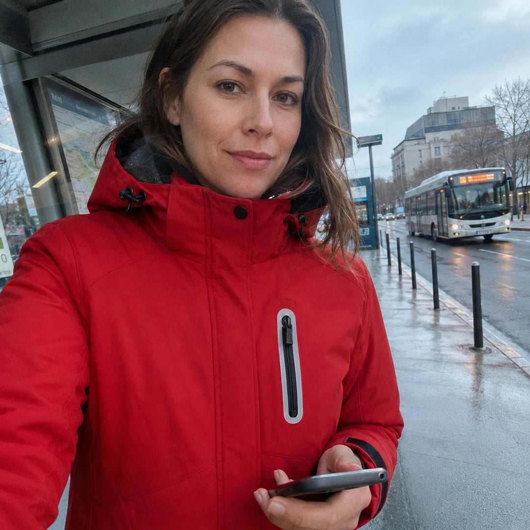 Photo client portant 9HEAT Summit 9 - Parka chauffante Femme