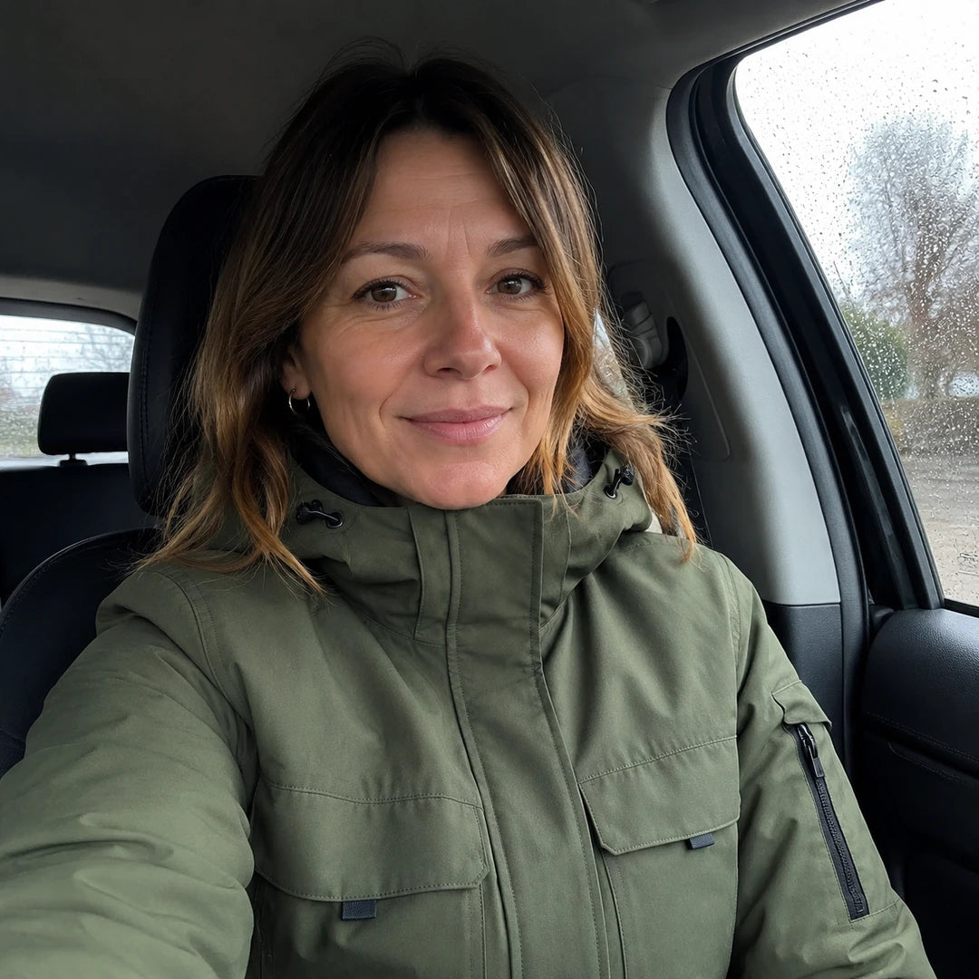 Photo client portant 9HEAT Alpine 50 - Parka chauffante Femme