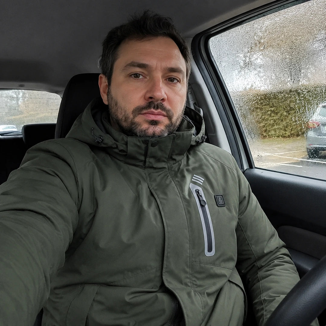 Photo client portant 9HEAT Summit 9 - Parka chauffante Homme