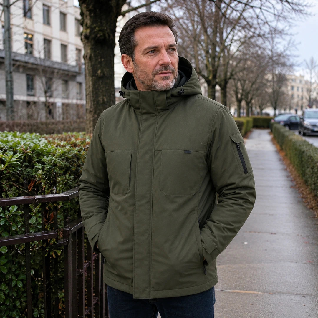Photo client portant 9HEAT Alpine 50 - Parka chauffante Homme