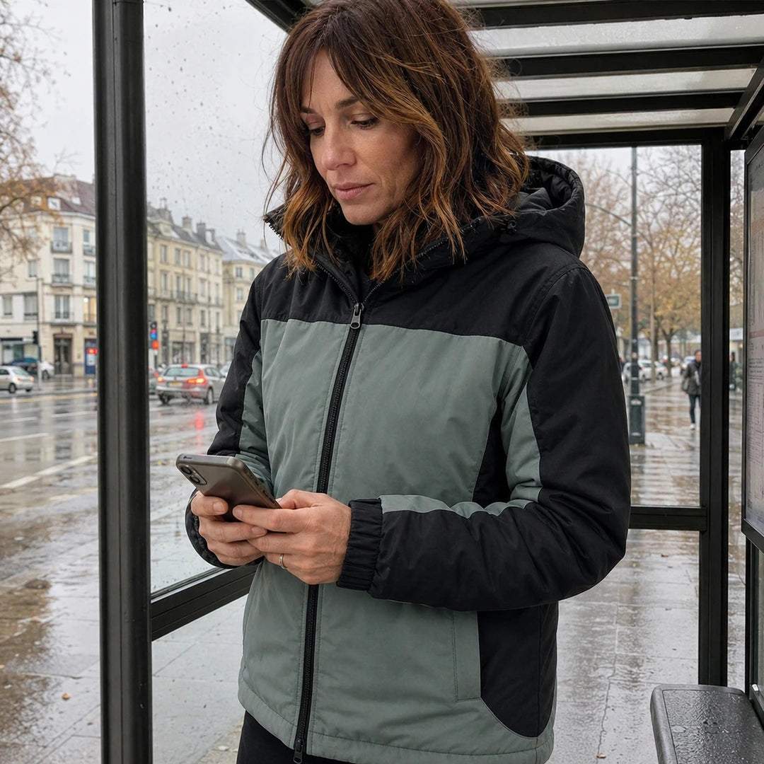 Photo client portant 9HEAT Shelter 5 - Parka chauffante Unisexe