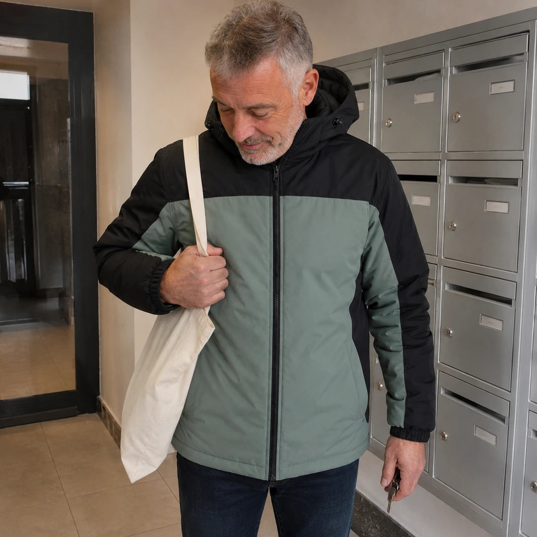 Photo client portant 9HEAT Shelter 5 - Parka chauffante Unisexe