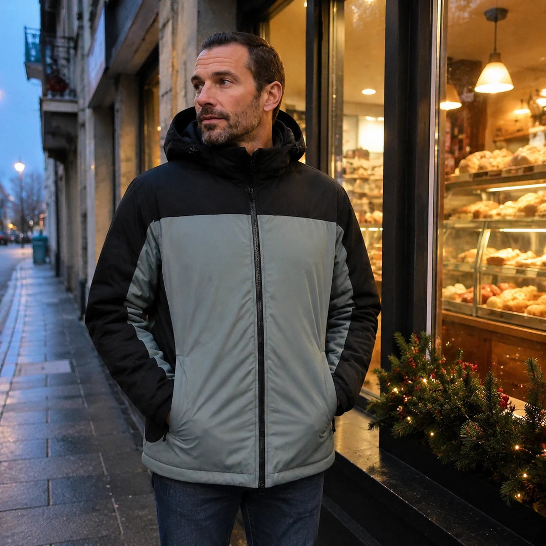 Photo client portant 9HEAT Shelter 5 - Parka chauffante Unisexe