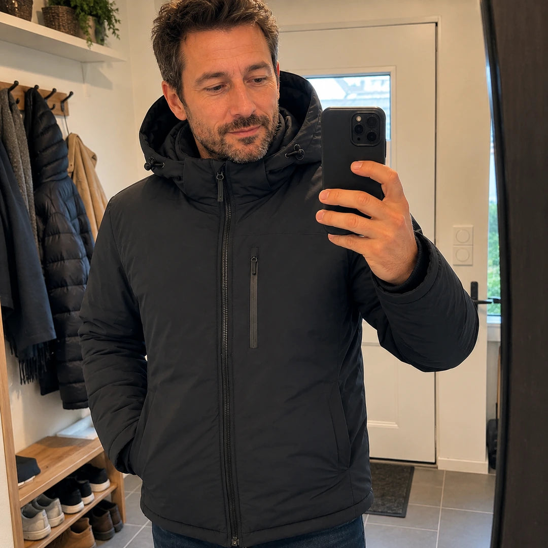 Photo client portant 9HEAT Expedition 14 - Parka chauffante Unisexe