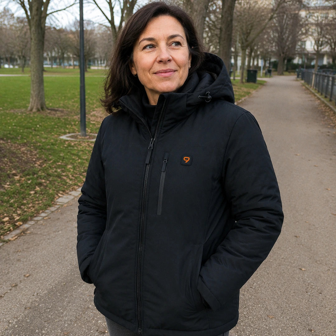 Photo client portant 9HEAT Expedition 14 - Parka chauffante Unisexe