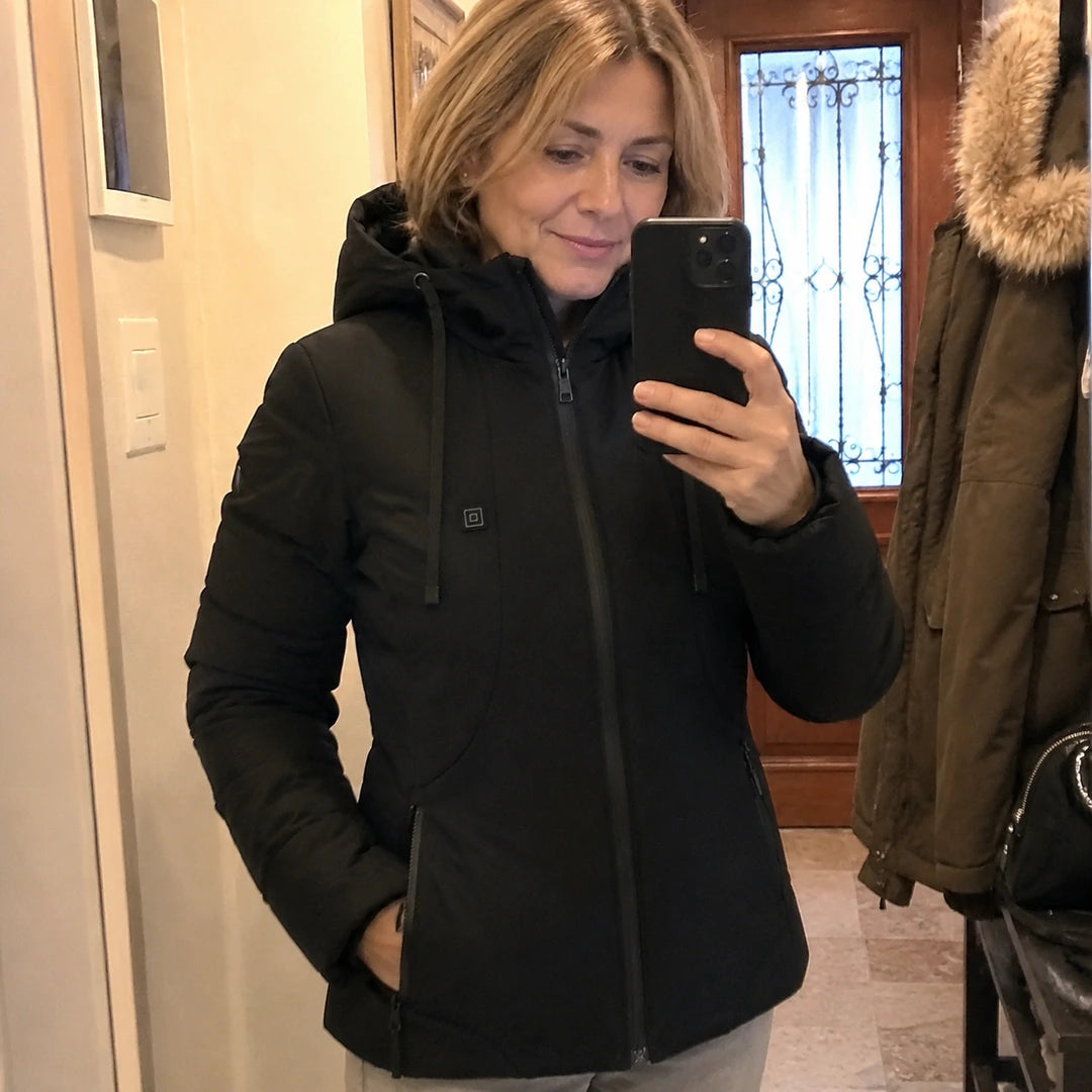 Photo client portant 9HEAT Apex 7 - Veste chauffante Femme