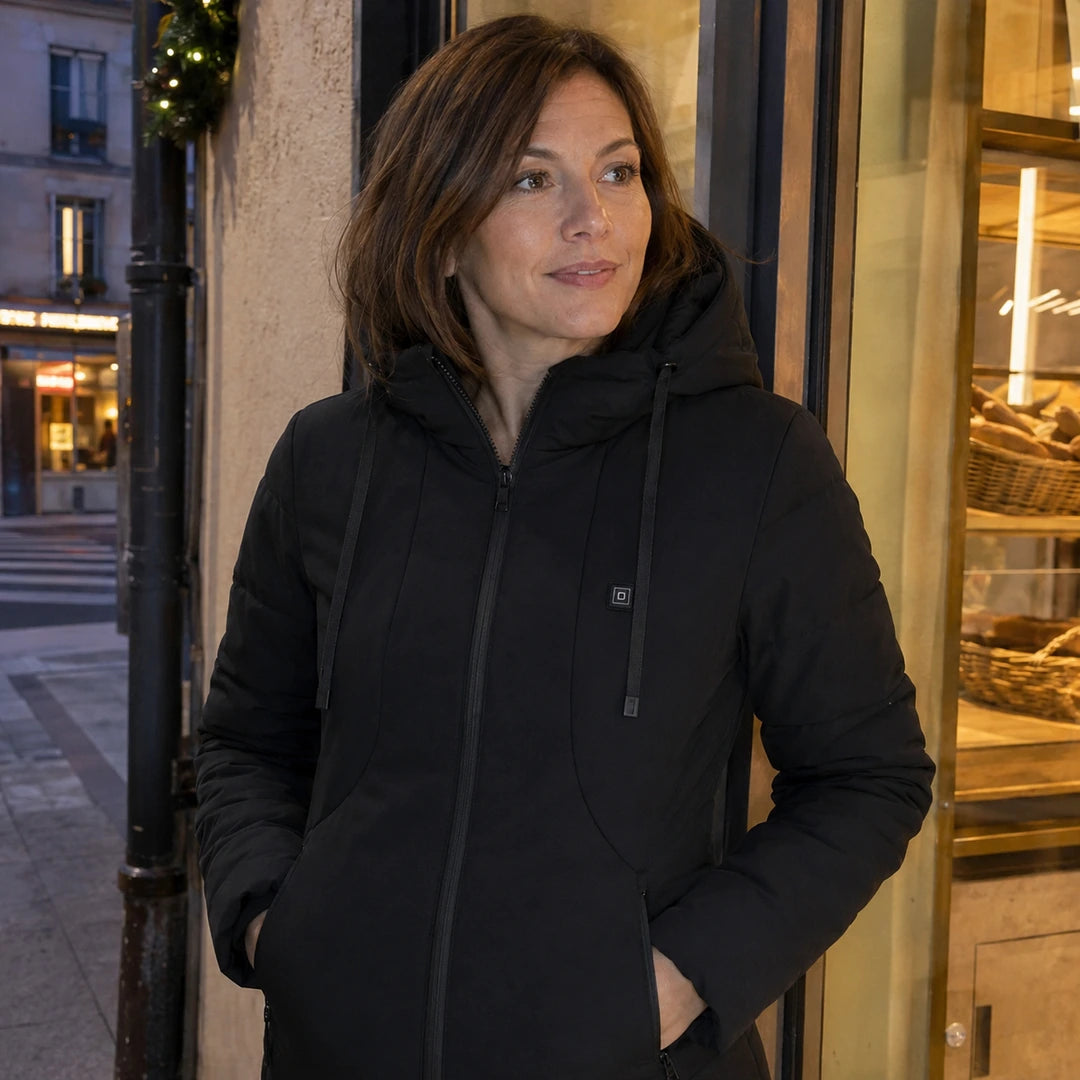 Photo client portant 9HEAT Apex 7 - Veste chauffante Femme
