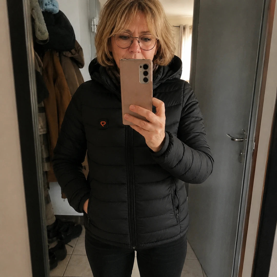 Photo client portant 9HEAT Transit 5 - Veste chauffante Femme
