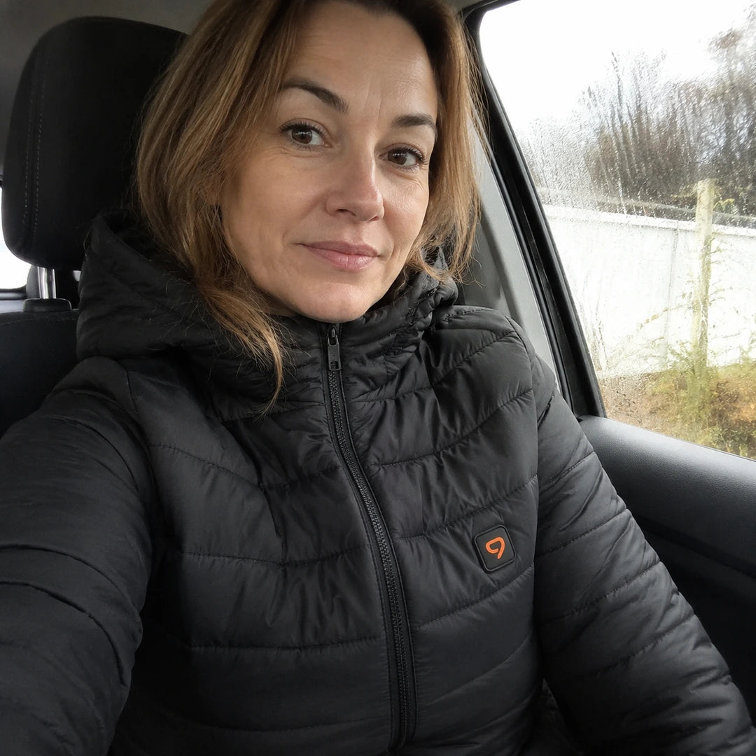 Photo client portant 9HEAT Transit 5 - Veste chauffante Femme