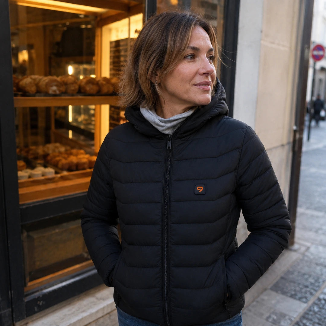 Photo client portant 9HEAT Transit 5 - Veste chauffante Femme