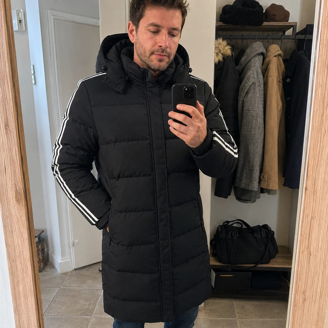 Photo client portant 9HEAT Longline 8 - Veste chauffante longue Unisexe