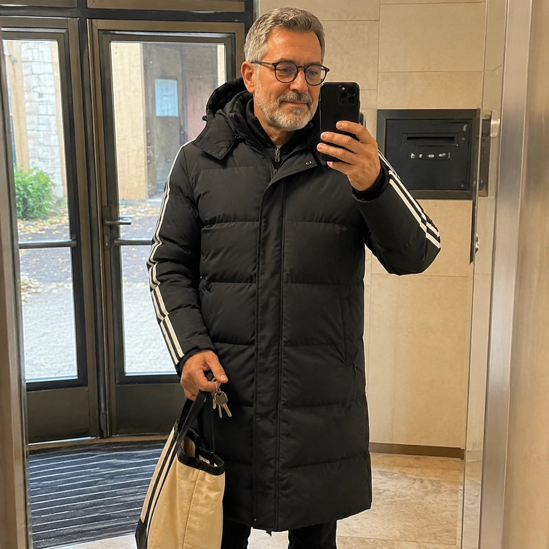 Photo client portant 9HEAT Longline 8 - Veste chauffante longue Unisexe
