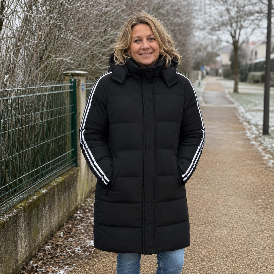 Photo client portant 9HEAT Longline 8 - Veste chauffante longue Unisexe