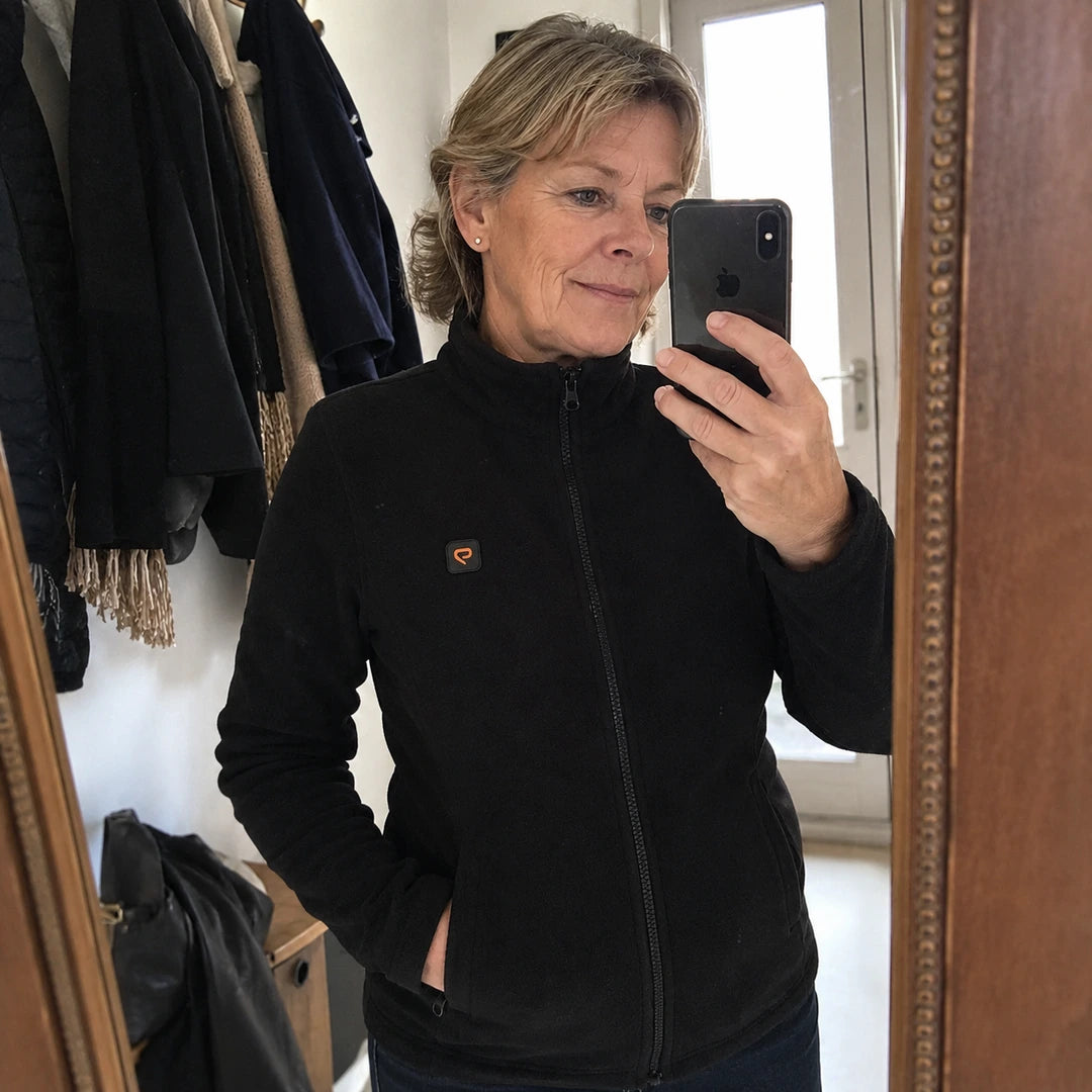 Photo client portant 9HEAT Boreal 4 - Veste polaire chauffante Femme