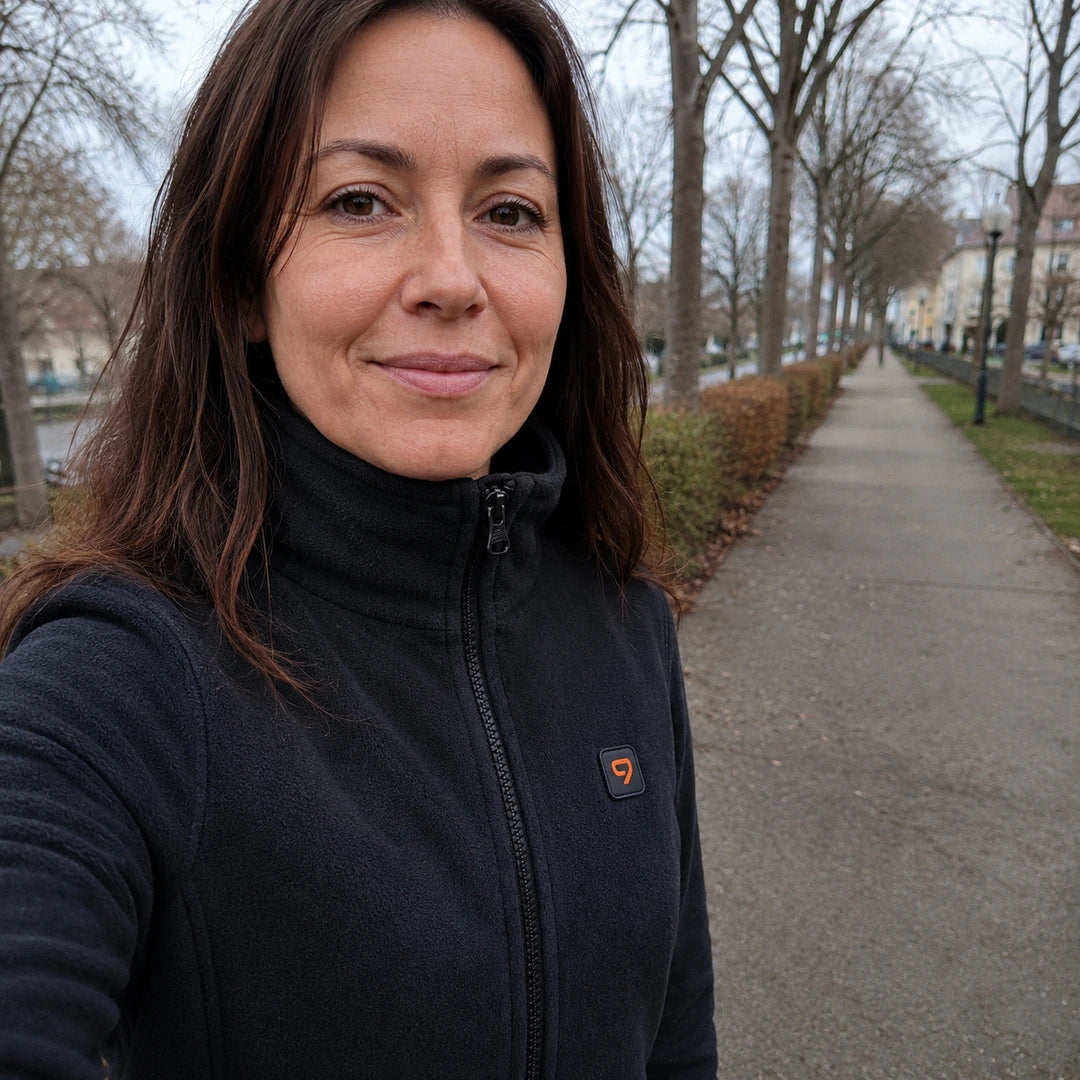 Photo client portant 9HEAT Boreal 4 - Veste polaire chauffante Femme